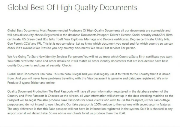 High Quality Documents on Quality Document Production