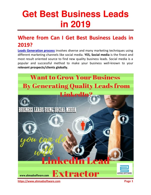 Where from Can I Get Best Business Leads in 2019