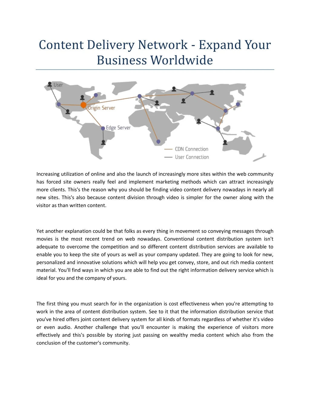 content delivery network expand your business