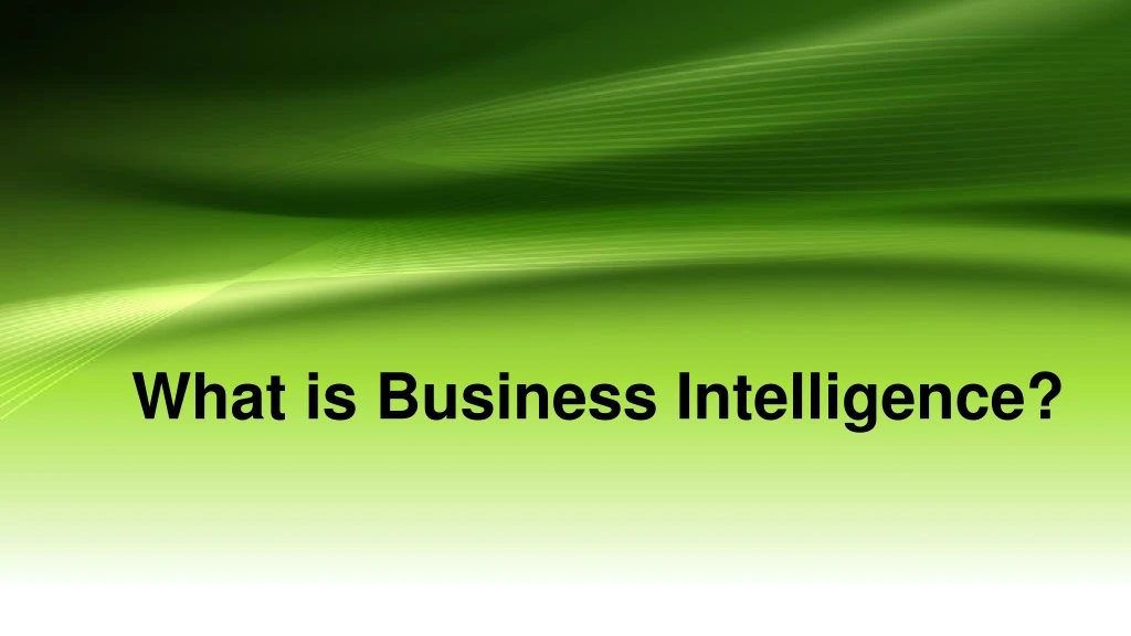 what is business intelligence
