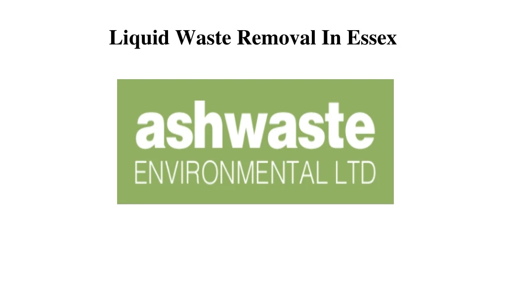 liquid waste removal in essex
