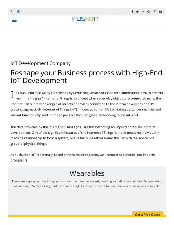 Iot app development bangalore