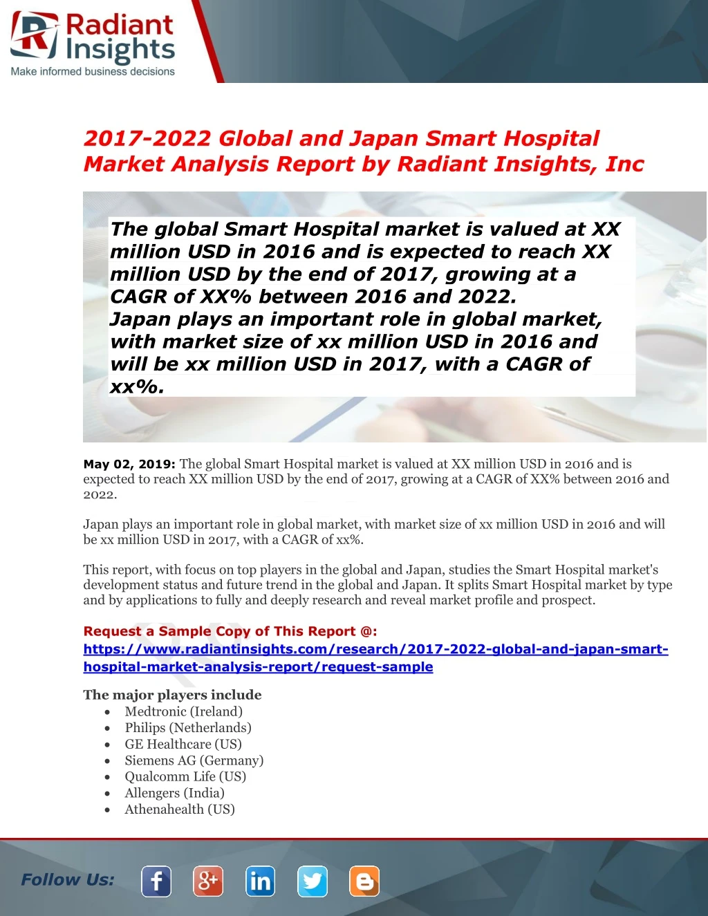2017 2022 global and japan smart hospital market