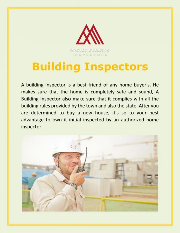 Qualified Building Inspectors | Master Building Inspectors