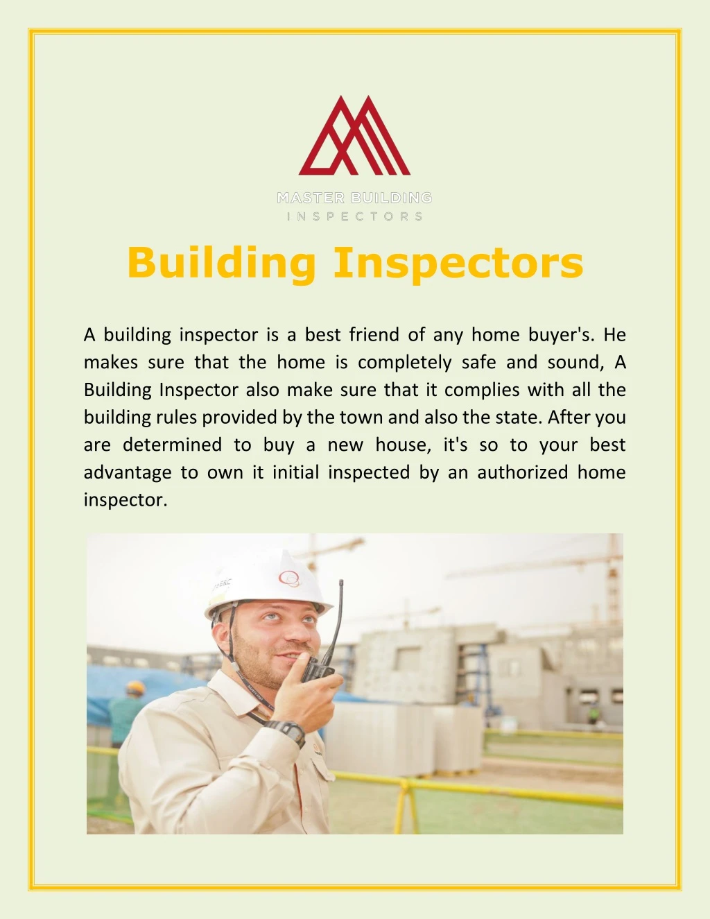 building inspectors