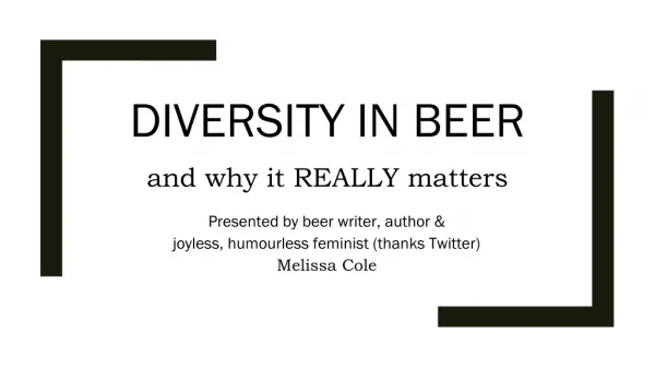 Diversity in beer