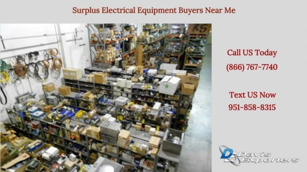 Surplus Electrical Equipment Buyers Near Me