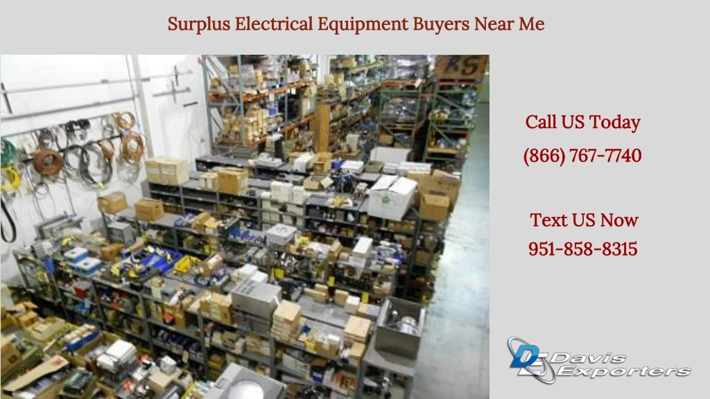 surplus electrical equipment buyers near me