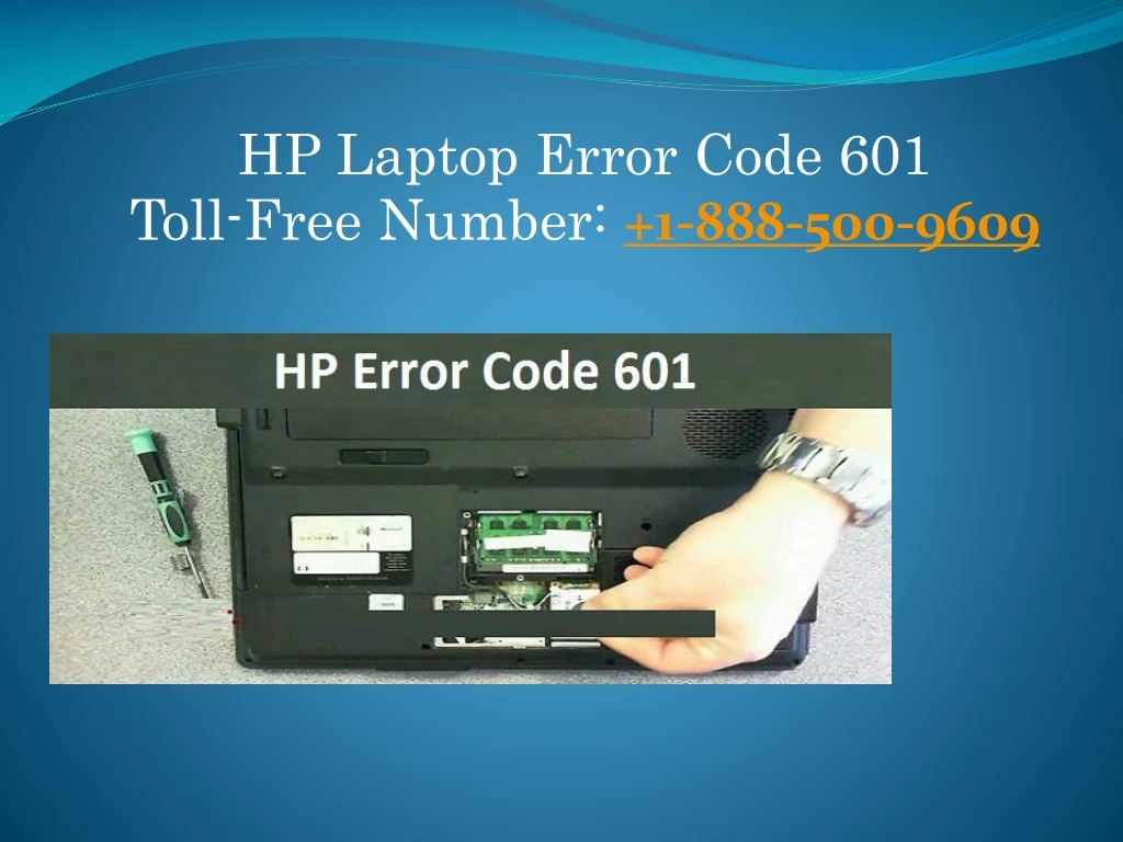 hp laptop error code 601 toll free number