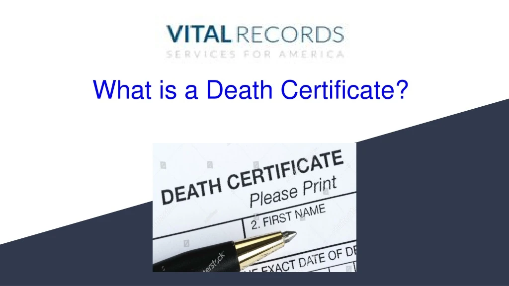 what is a death certificate