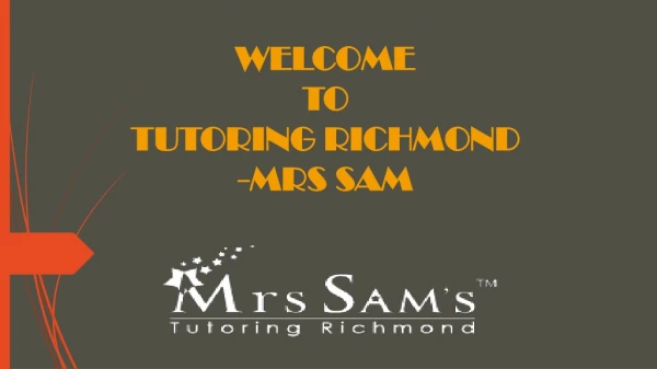 Calculus Tutors- Tutoring Richmond- Mrs Sam