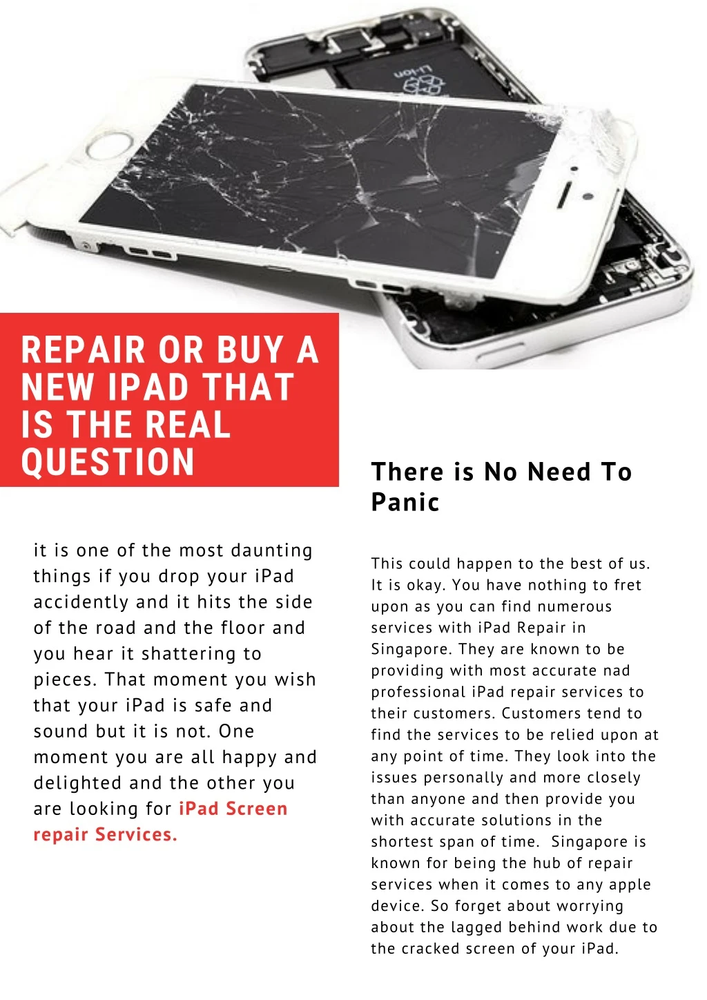repair or buy a new ipad that is the real question