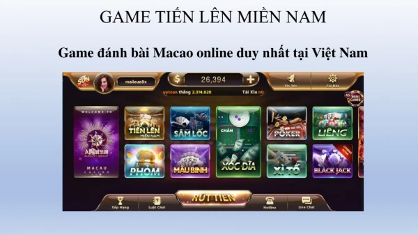 game ti n l n mi n nam game nh b i macao online duy nh t t i vi t nam