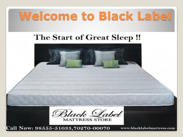 Best mattress online in india | Memory Foam Mattress online - Black Label
