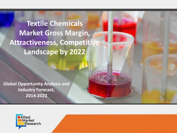 Rising Demand and Increasing Adoption to Boost the Global Textile Chemicals Market by 2022