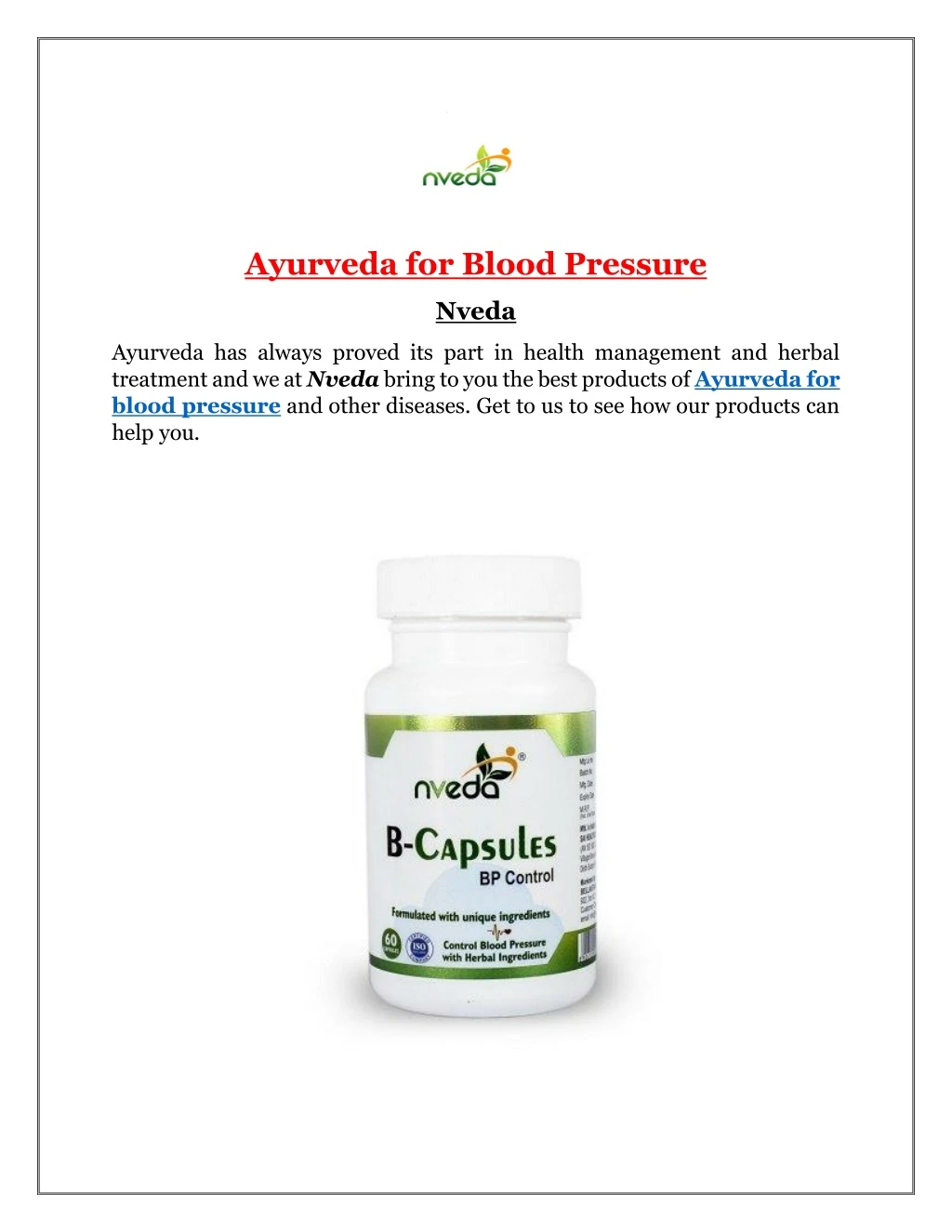 ayurveda for blood pressure