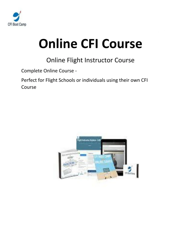 Online CFI Course - Cfibootcamp