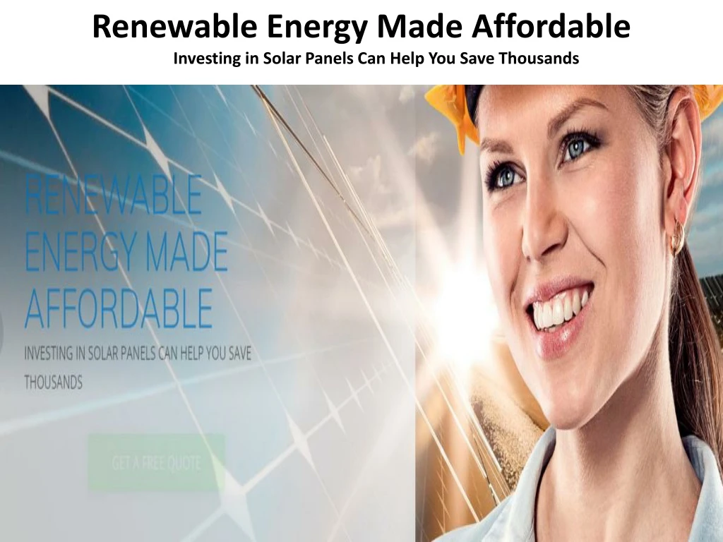 renewable energy made affordable investing