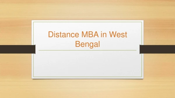 Distance MBA | West Bengal - MIT School of Distance Education
