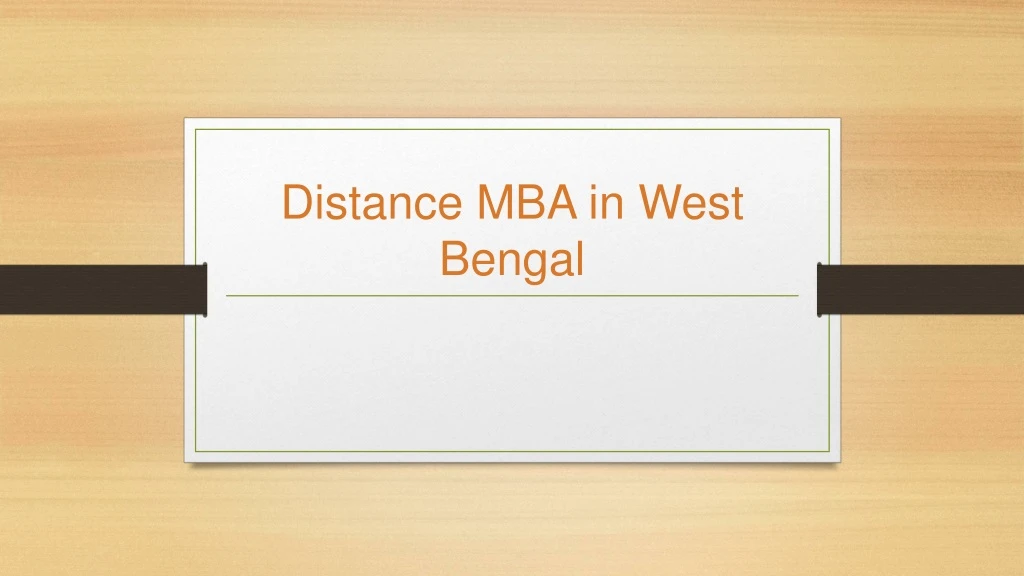distance mba in west bengal