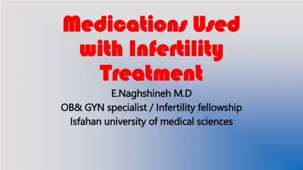 Medications Used with Infertility Treatment