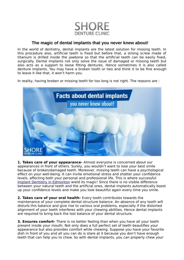 The magic of dental implants that you never knew about!