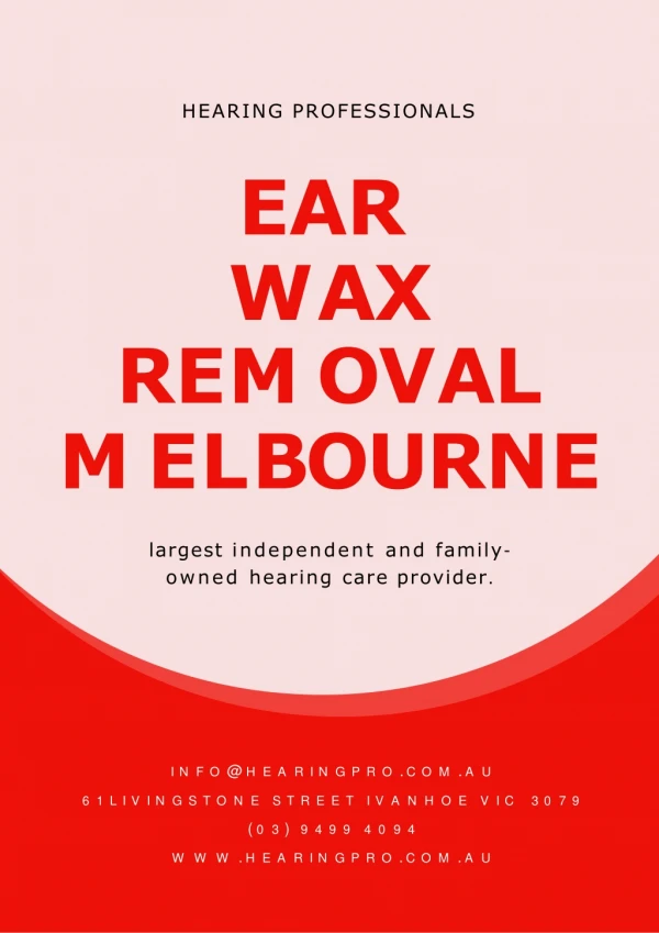Ear Wax Removal Melbourne