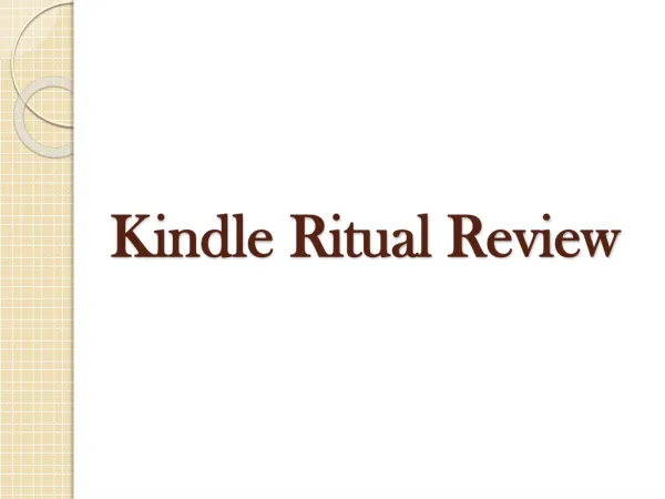 Kindle Ritual Review