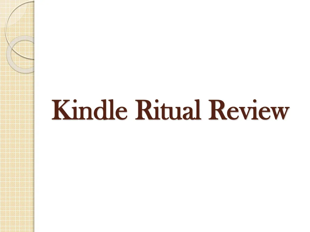 kindle ritual review
