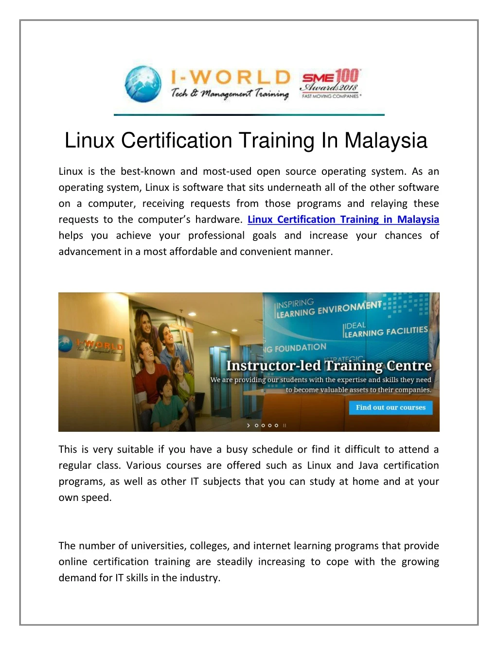 linux certification training in malaysia