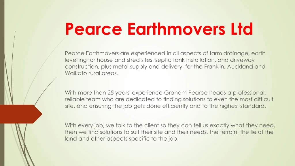 pearce earthmovers ltd