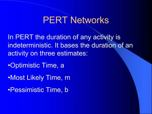 PERT Networks