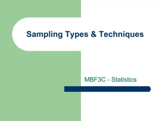 Sampling Types Techniques - slide 1