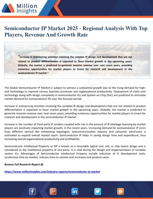 Semiconductor IP Market 2025 - Regional Analysis With Top Players, Revenue And Growth Rate