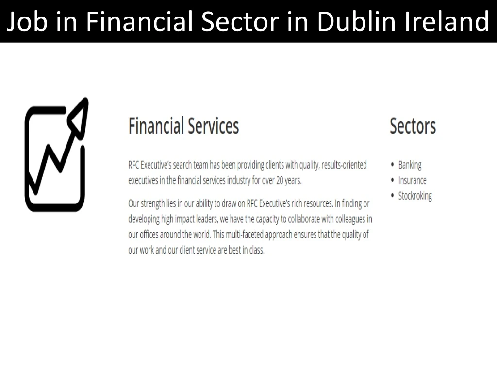 job in financial sector in dublin ireland