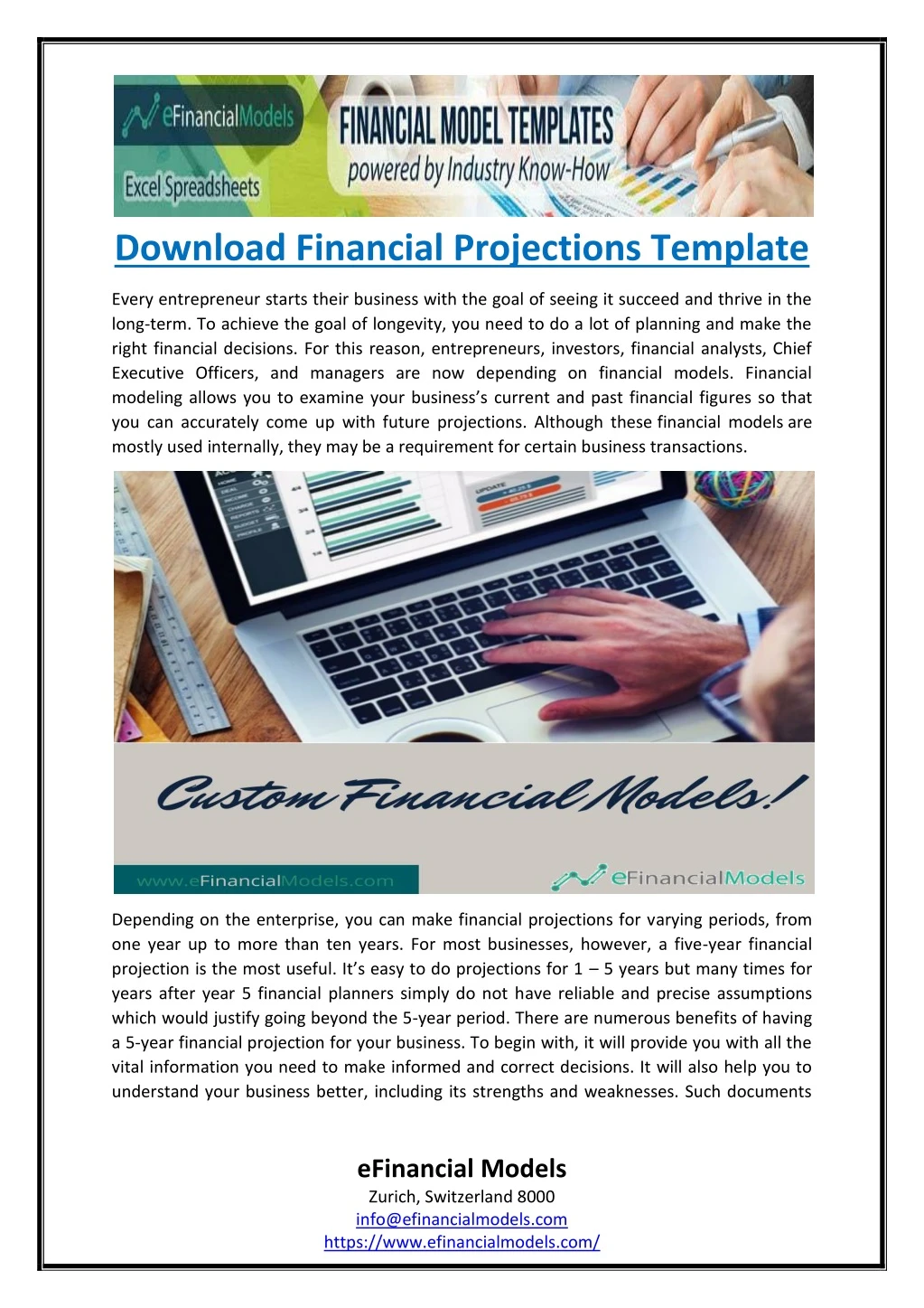 download financial projections template