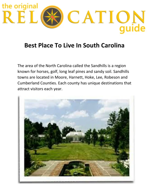 Best Place To Live In South Carolina - Relocationguide