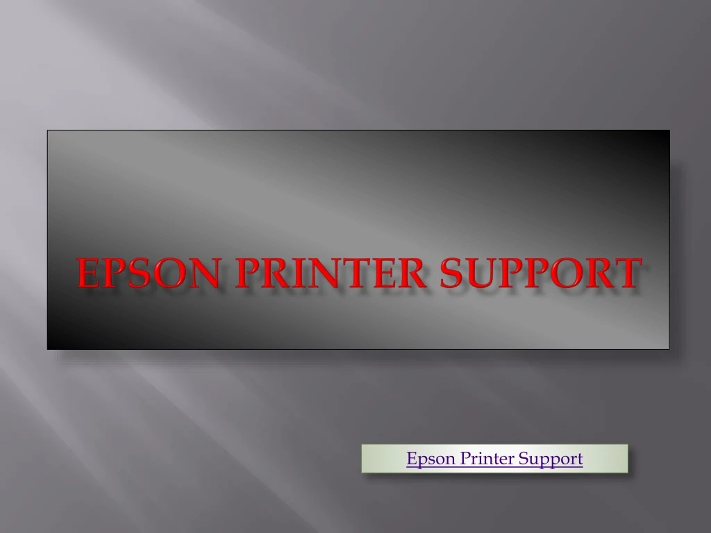 epson printer support