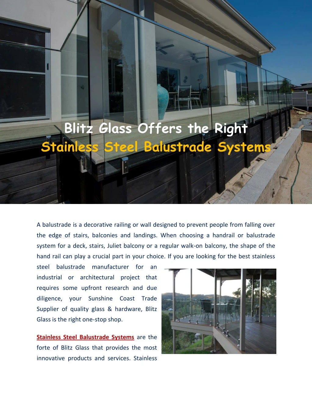 blitz glass offers the right stainless steel