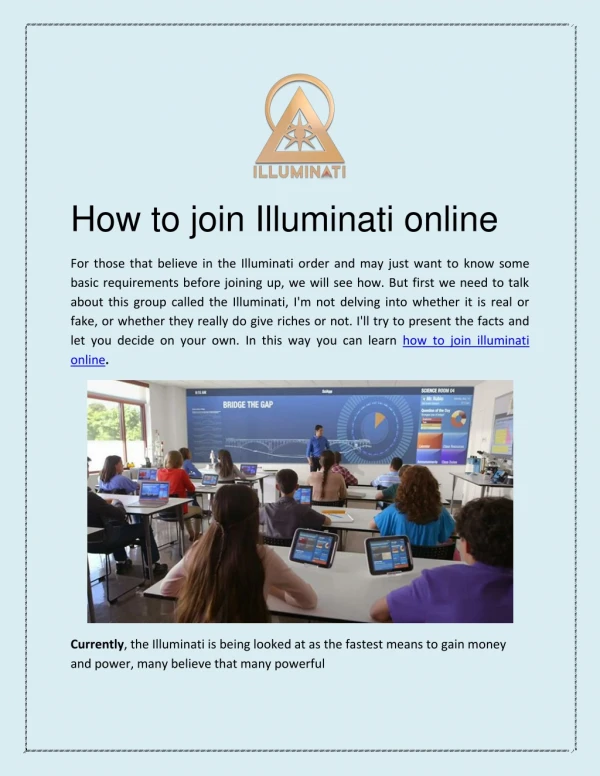 How to join Illuminati online