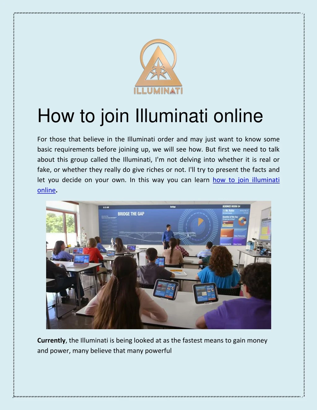 how to join illuminati online