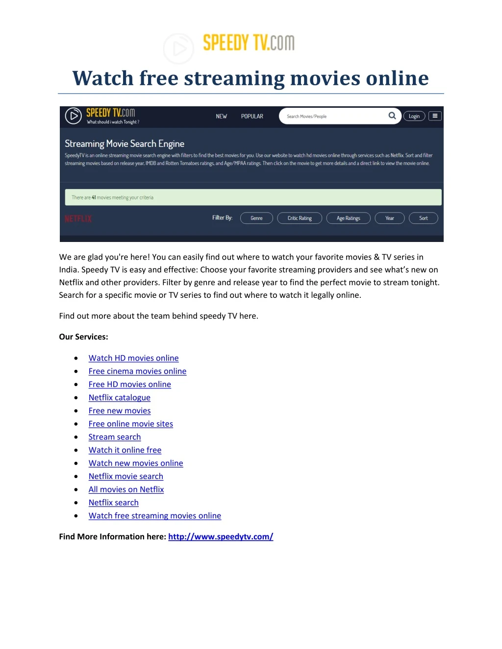 watch free streaming movies online