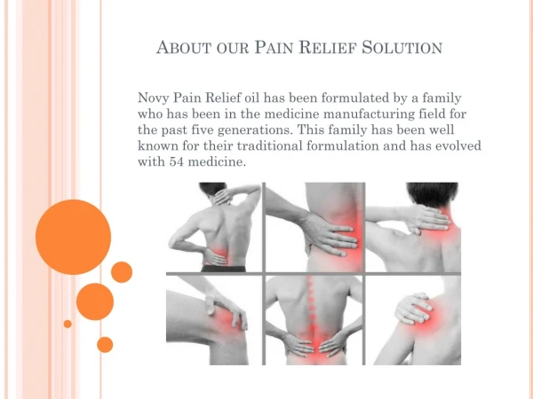 Pain relief