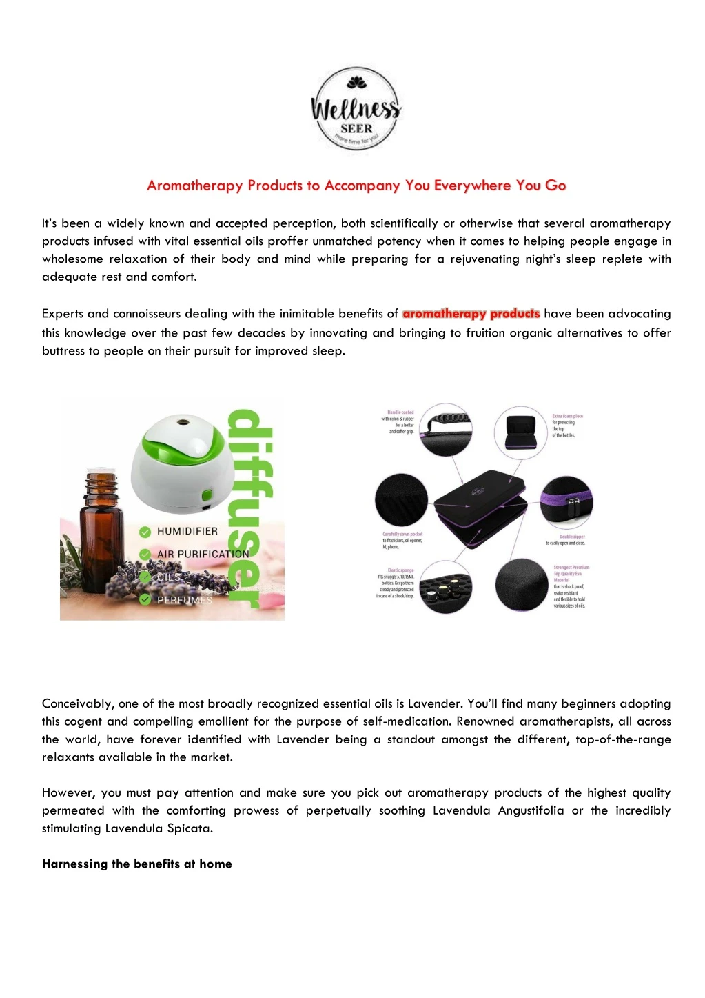 aromatherapy products to accompany you everywhere