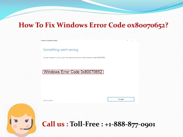 How To Fix Windows Error Code 0x80070652?