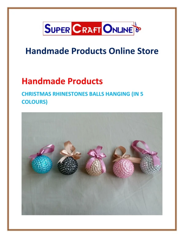 Handmade Products Online Store | SuperCraftOnline
