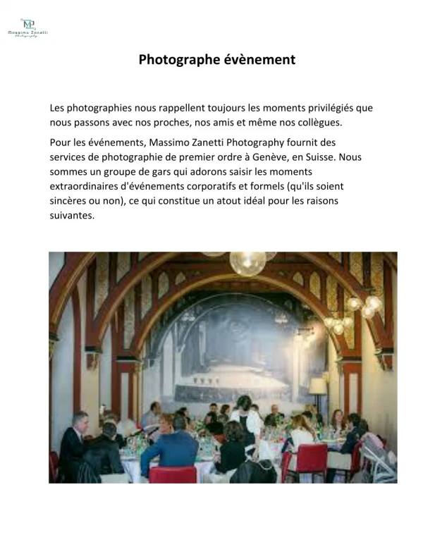 Photographe évènement - Massimozanettiphotography