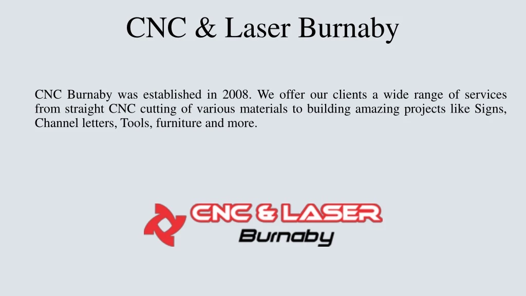 cnc laser burnaby