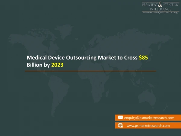 Medical Device Outsourcing Market to See Strong Growth and Business Scope from