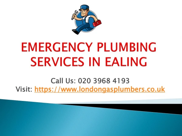 Emergency plumbing services in Ealing, London